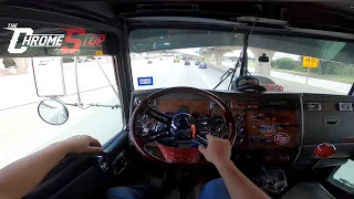 POV trucker behind the wheel | best chrome shop in HOUSTON TEXAS