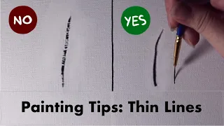 Oil Painting - How to Paint Thin & Clean Lines on Canvas