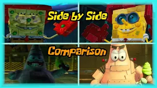 SpongeBob Battle for Bikini Bottom Rehydrated - All Bosses Comparison (Original vs Remake)