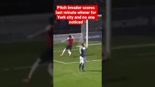 Pitch invader score last minute winner for York city and no one noticed#footballshorts#shortvideo