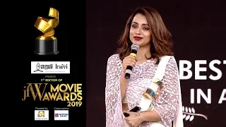 Fans have always stood by me! Trisha Krishnan at JFW Movie Awards | Best Actress for 96