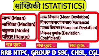 Mean, Median, Mode, Range, Variance & Complete Statistics for RRB NTPC, Group D