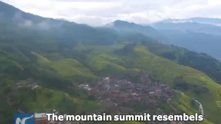 Aerial footage shows terraces that look like dragon's scales!