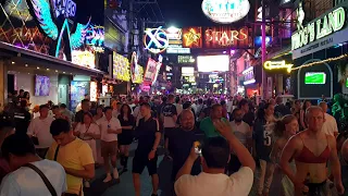 Walking Street, Pattaya, Thailand (2023) (4K) busy Pattaya nightlife