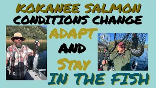 New Melones Kokanee update the fishing changes with the seasons. How to adjust to new conditions