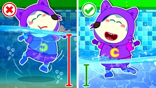 CATNAP's SUMMER VACATION! First Time Catnap Go to Swimming Pool  | Smiling critters | Wolfoo Catnap