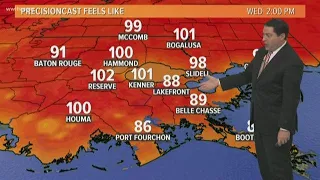 New Orleans Weather: Hotter with a few storms Wednesday