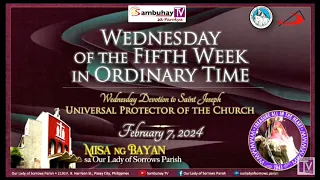 Our Lady of Sorrows Parish | Wednesday of the Fifth Week in Ordinary Time | February 7, 2024, 530PM