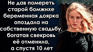 Спасая бездомную она опоздала на собственную свадьбу, богатая свекровь её отменили, а спустя 10 лет