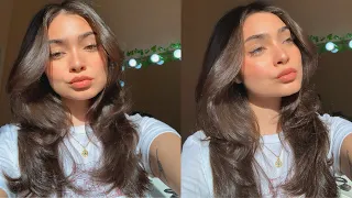 2021 everyday makeup/hair blowout routine :)