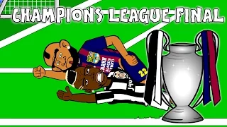 UCL CHAMPIONS LEAGUE FINAL 2015 HIGHLIGHTS CARTOON!!! Goals Juventus 1-3 Barcelona