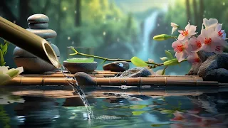 Расслабляющая фортепианная музыка • бамбуковая вода фонтанана музыка, мирная музыка, звуки природы