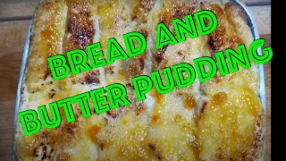 Indulgent bread and butter pudding with homemade custard