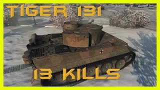 WoT Tiger 131  13 kills !!!  1706 EXP Kolobanov's - Winter Himmelsdorf