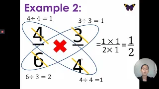 MULTIPLYING FRACTIONS USING BUTTERFLY METHOD by Teacher Joy #Educational Video #MATH