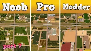 Noob VS Pro VS Modder - Building a beautiful Farming Area in Cities: Skylines