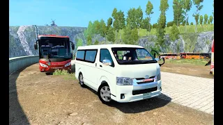 Euro Truck Simulator 2 | TOYOTA HIACE HIGH-ROOF #2  | by Playground Games with steering Ferrari F430