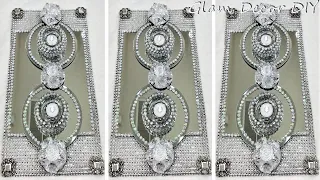 Dollar Tree DIY Glam Crystal Mirror Centerpiece Glam Room Décor Ideas 2020