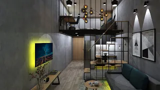 NEVER TOO SMALL 20sqm Tiny Apartment Industrial Style | Space Saving Micro Apartment 215sqft