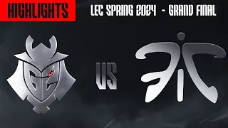 G2 vs FNC Highlights | LEC Spring 2024 Finals