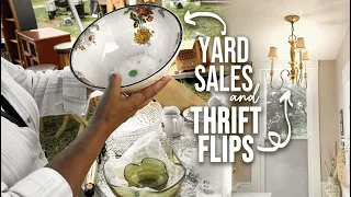 Yard Sailing + Thrift Store Shopping & Major Yard Sale Find Makeover! Home Decor Thrift Haul