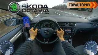 Skoda Octavia mk3 2.0TDI (110kW) |74| 4K TEST DRIVE POV - ACCELERATION, EXHAUST & ENGINE🔸TopAutoPOV