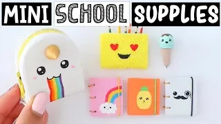 4 DIY REAL MINIATURE SCHOOL SUPPLIES! Slime Notebook, Unicorn Backpack & MORE!