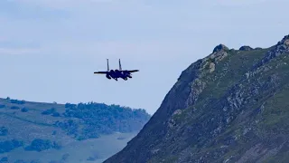 Top Gun move from an F15 fighter jet  heading down Ullswater in the Lake District UK!!