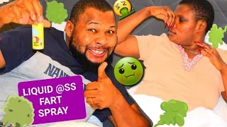 EPIC LIQUID @SS FART SPRAY PRANK ON MY WIFE TO SEE HER REACTIONS..