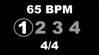 65bpm 4/4 - Metronome / Click Track / Timing / Practice - 10 Minutes