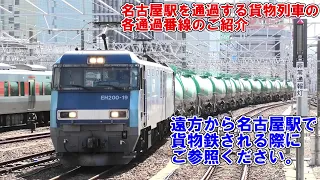 【貨物列車がひっきりなしに通過】名古屋駅を通過する貨物列車の各通過番線をご紹介します。もしよければ遠征などで名古屋駅で貨物列車を撮影される際はこの動画をご参考ください。