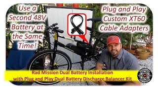 Rad E-Bikes | RadMission | Plug and Play Dual Battery Discharge Balancer Kit | Install Two Batteries
