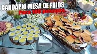 FESTA DE 15 ANOS COM MESA DE FRIOS PARA 100 PESSOAS   RECEITAS DA ROSA