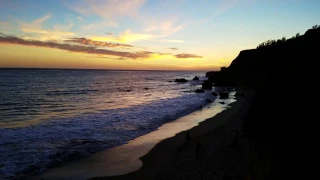 Sunset Malibu beach in 4K