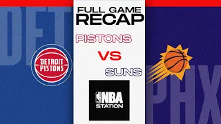 Phoenix Suns vs Detroit Pistons Game Recap Highlights | Oct 8 | 2023-24 NBA Preseason. #nba