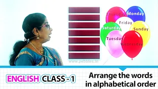 Arrange the words in alphabetical order | ENGLISH CLASS - 1 | Learn Grammar for beginners Part-6