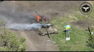 Бійці роти ударних БПЛА 47-ОМБр знищили російський танк Т90-"Прорив"