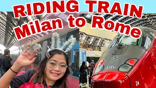 RIDING ITALO TRAIN FROM MILAN TO ROME, ITALY