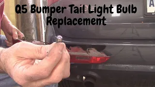 Audi Q5 bumper tail light Bulb Replacement