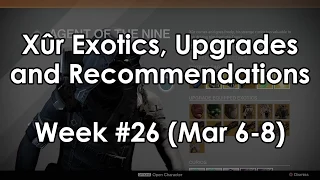 Destiny: Xur Exotic Armor/Weapon/Upgrade Recommendations for Week #26 (Mar 6-8)