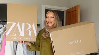 HUGE NEW IN SPRING TRY ON HAUL | ZARA MANGO ARKET COS