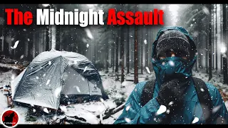 The Midnight Blizzard - Heavy Snow, Powerful Winds - Winter Storm Camping Adventure