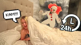 SCARING MY GIRLFRIEND FOR 24 HOURS! *SUPER FUNNY*