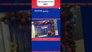 Spiderman theme Balloon Decoration| Party In Style|Sainikpuri