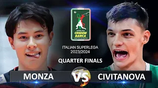 Quarter Finals of Italian Volleyball SuperLega 2023/2024 | Monza vs Civitanova