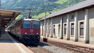 Stazione di Airolo SBB CFF FFS Railway Station with the Gotthard Panorama Express 2019
