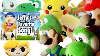 SML Movie: Jeffy's Favorite Song! Mario And Luigi Reaction (Bowser, Link, Yoshi, Pikachu, Squirtle)