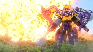 Power Ranger Super Dino Charge | Nuevo Zord Spino - Batalla Megazord - Capitulo 18