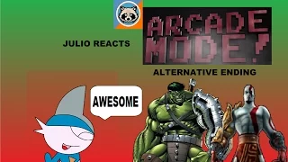 Julio Reacts HULK vs. KRATOS ARCADE MODE! [ALTERNATE ENDING]