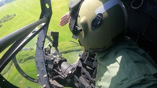 Flight in Lancaster Bomber. Bomb Aimers Seat 7 May 2023